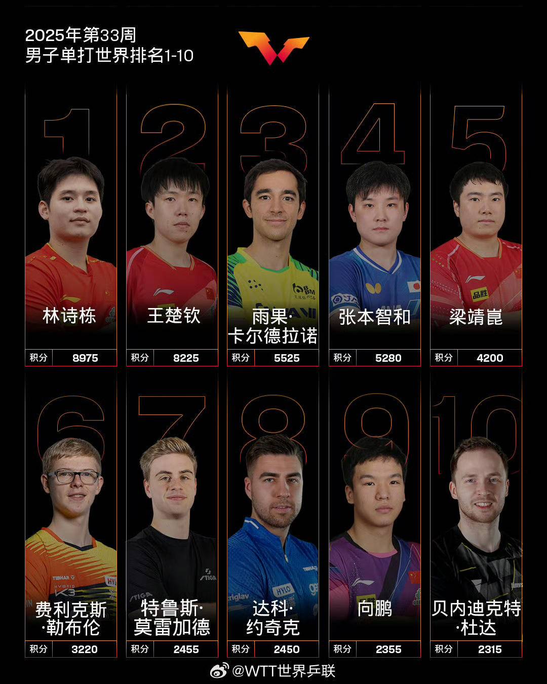 tted, 分排名第三